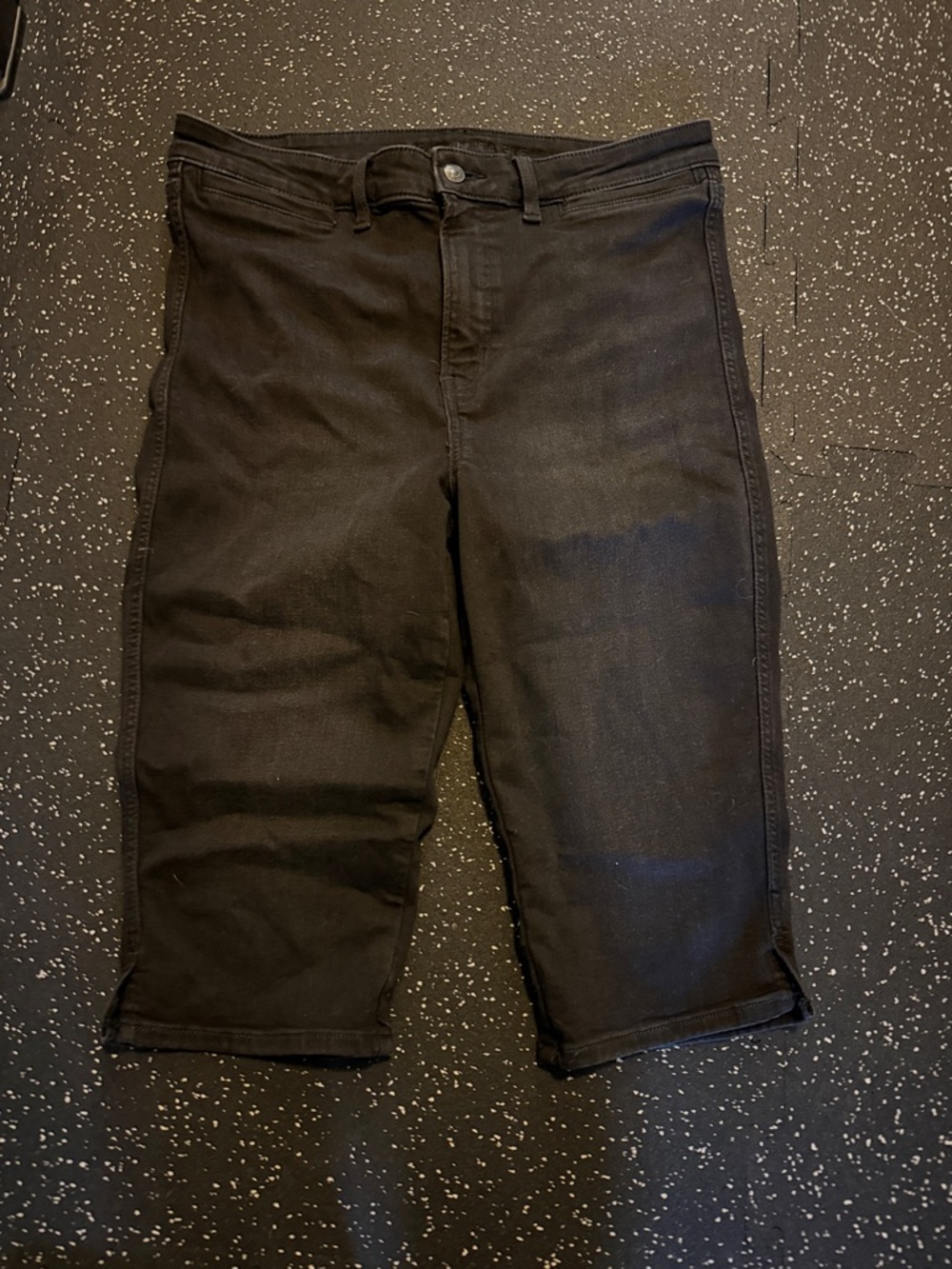 American Eagle Outfitters Black Stretch Denim Cropped Jeans